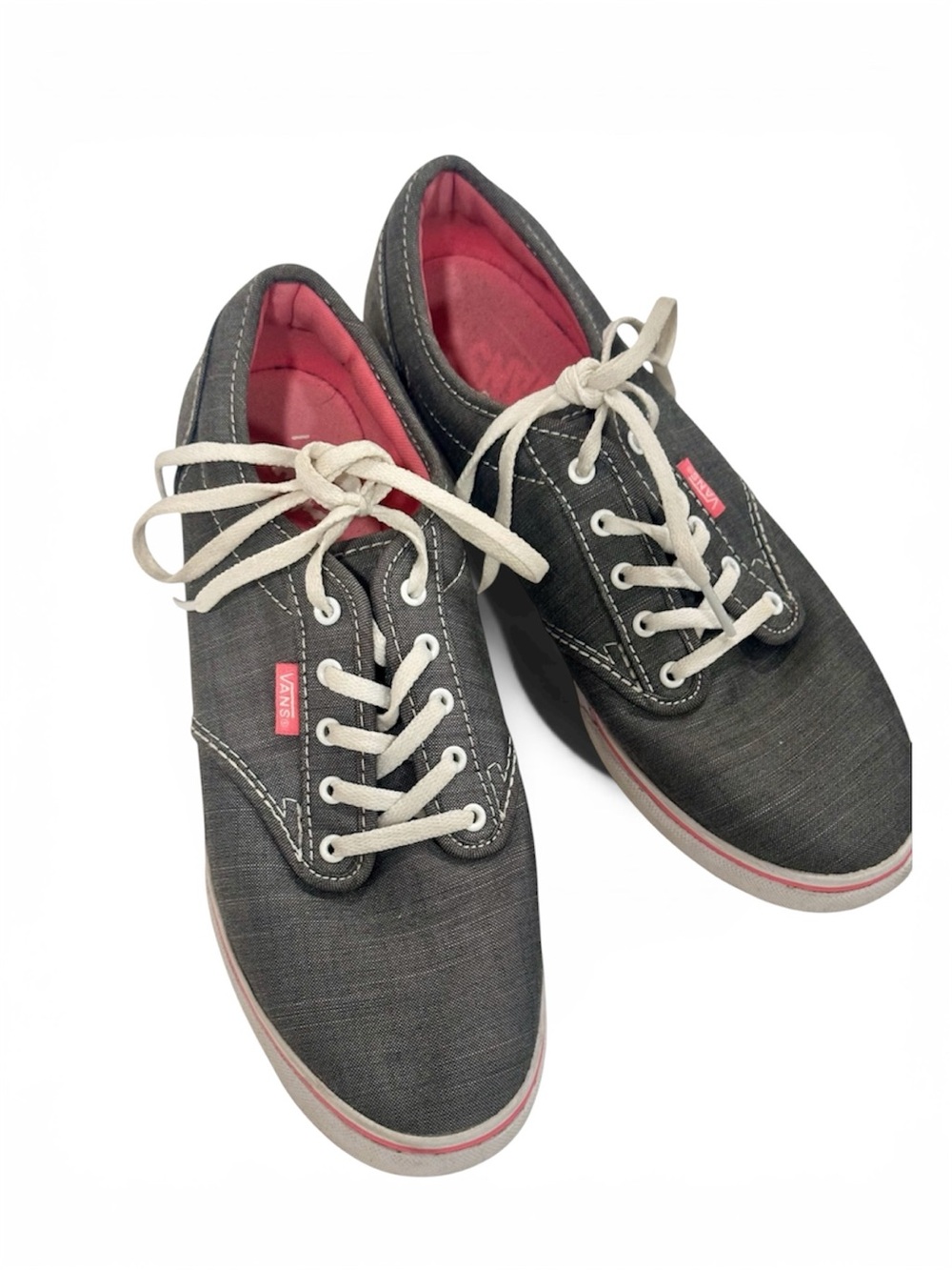 Vans Low Top Sneakers in Charcoal with Pink Lining